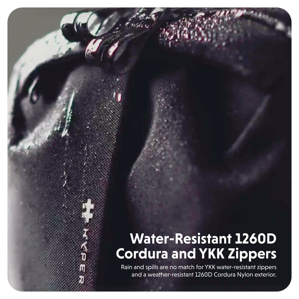 Water-Resistant 1260D Cordura and YKK Zippers