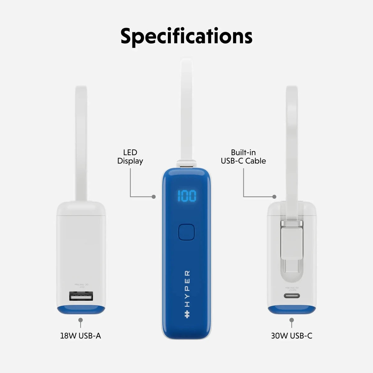 HyperJuice® Flex 10K Mini 30W Power Bank - HyperShop.com
