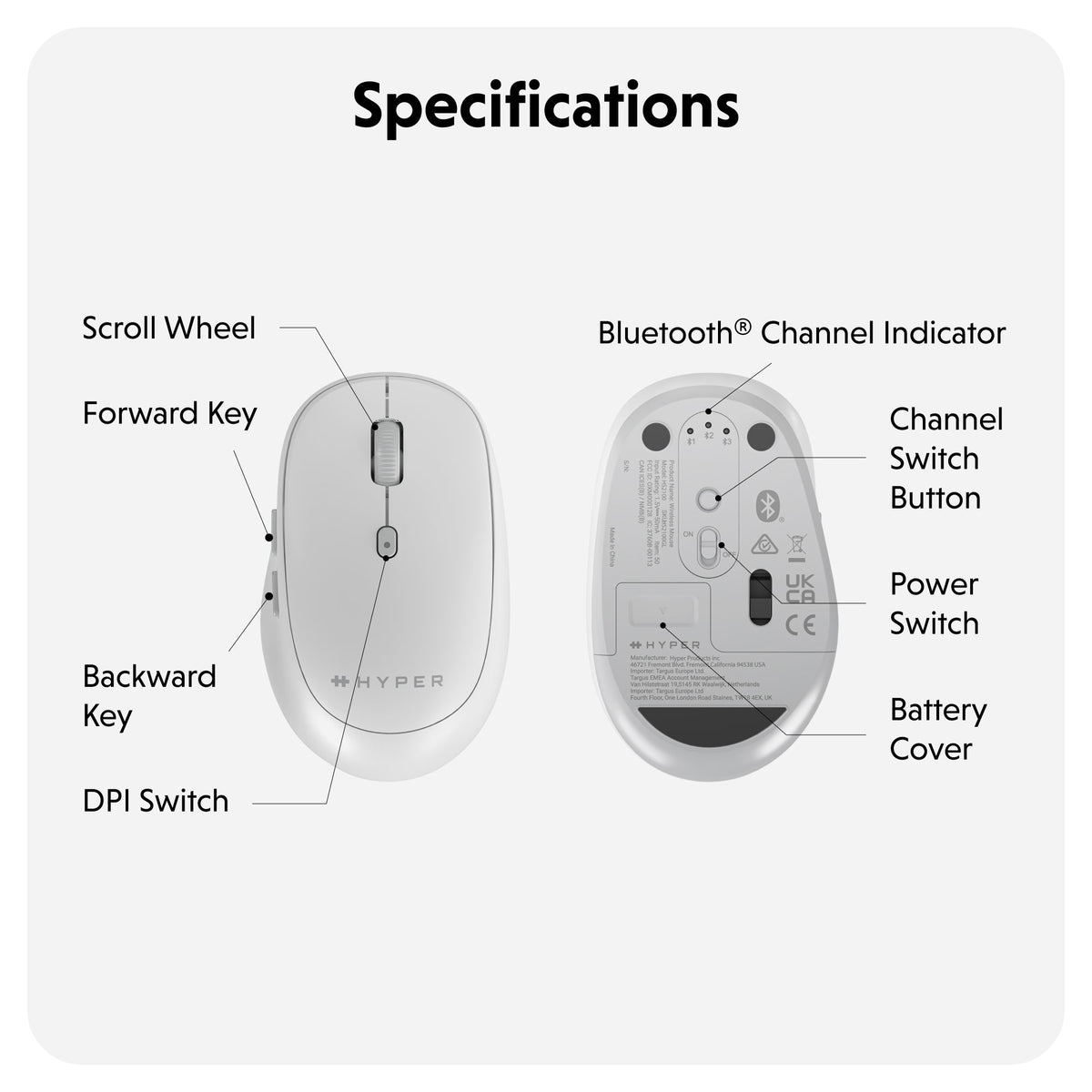 HyperSpace Bluetooth Mouse - HyperShop.com