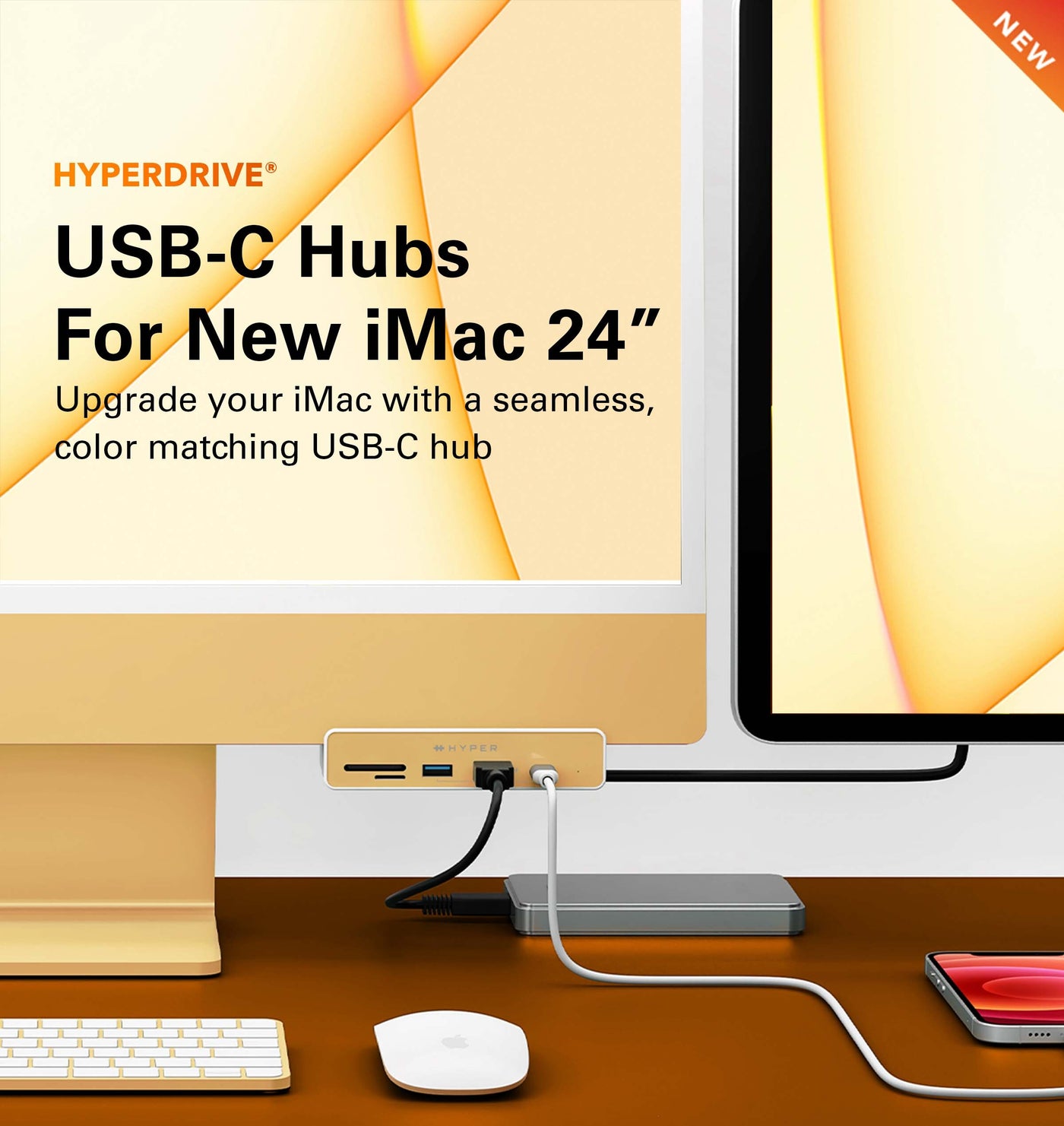HYPER Launches HyperDrive 6-in-1 and HyperDrive 5-in-1 USB-C Hubs for new iMac 24”