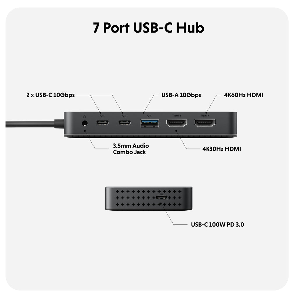 HyperDrive Next Dual 4K HDMI 7 Port USB-C Hub