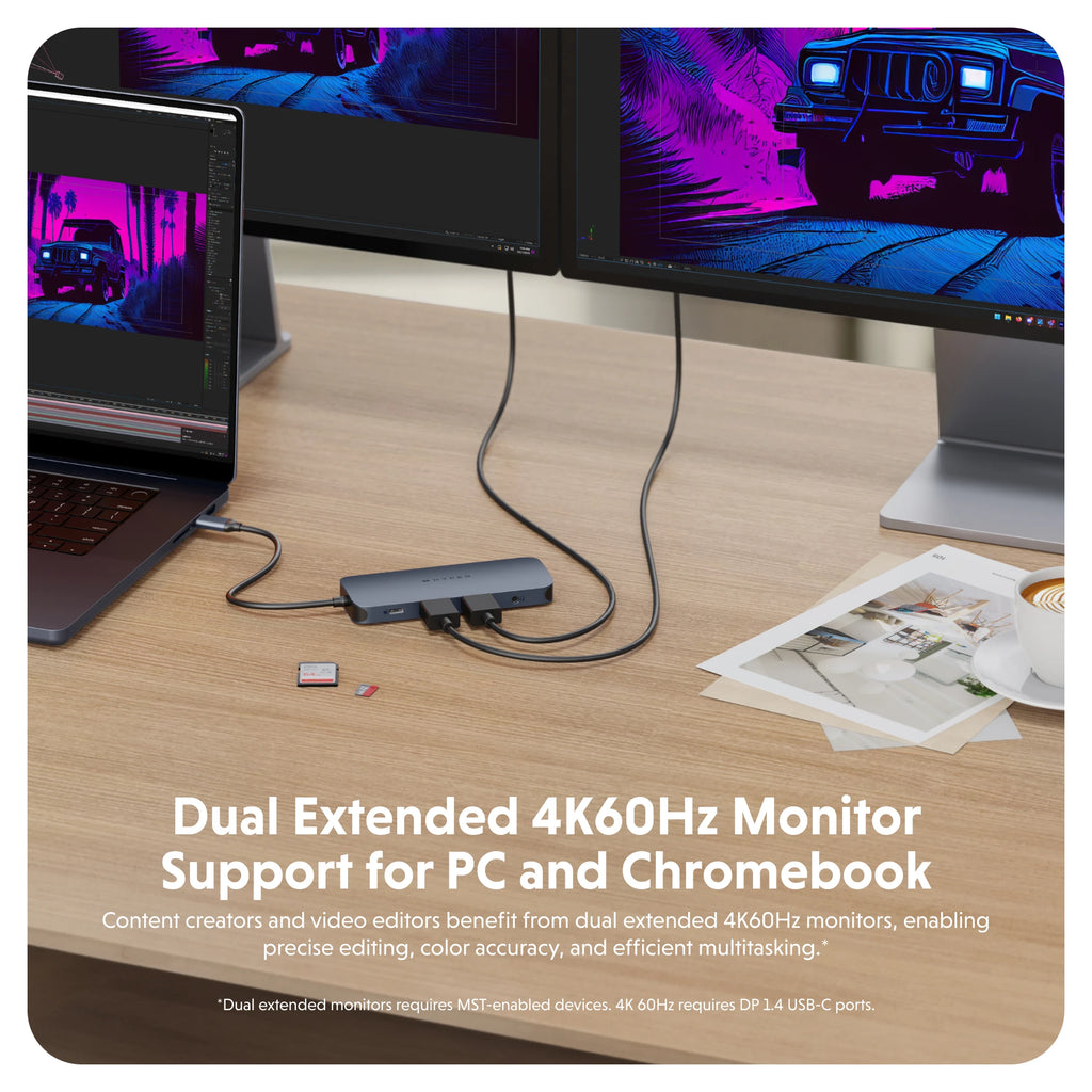 Dual Extended 4K60Hz Monitor Support for PC and Chromebook