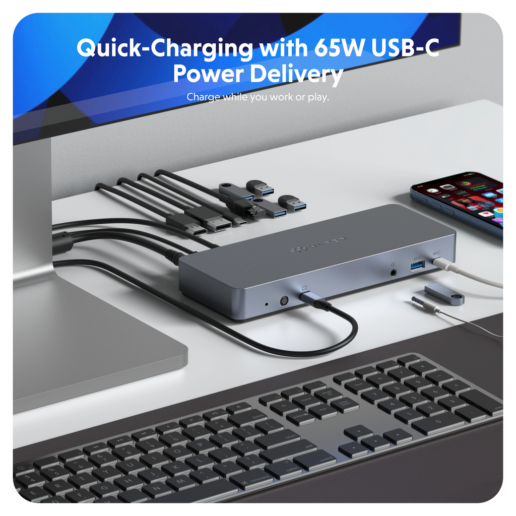 Quick Charging with 65W Usb-C Power Delivery
