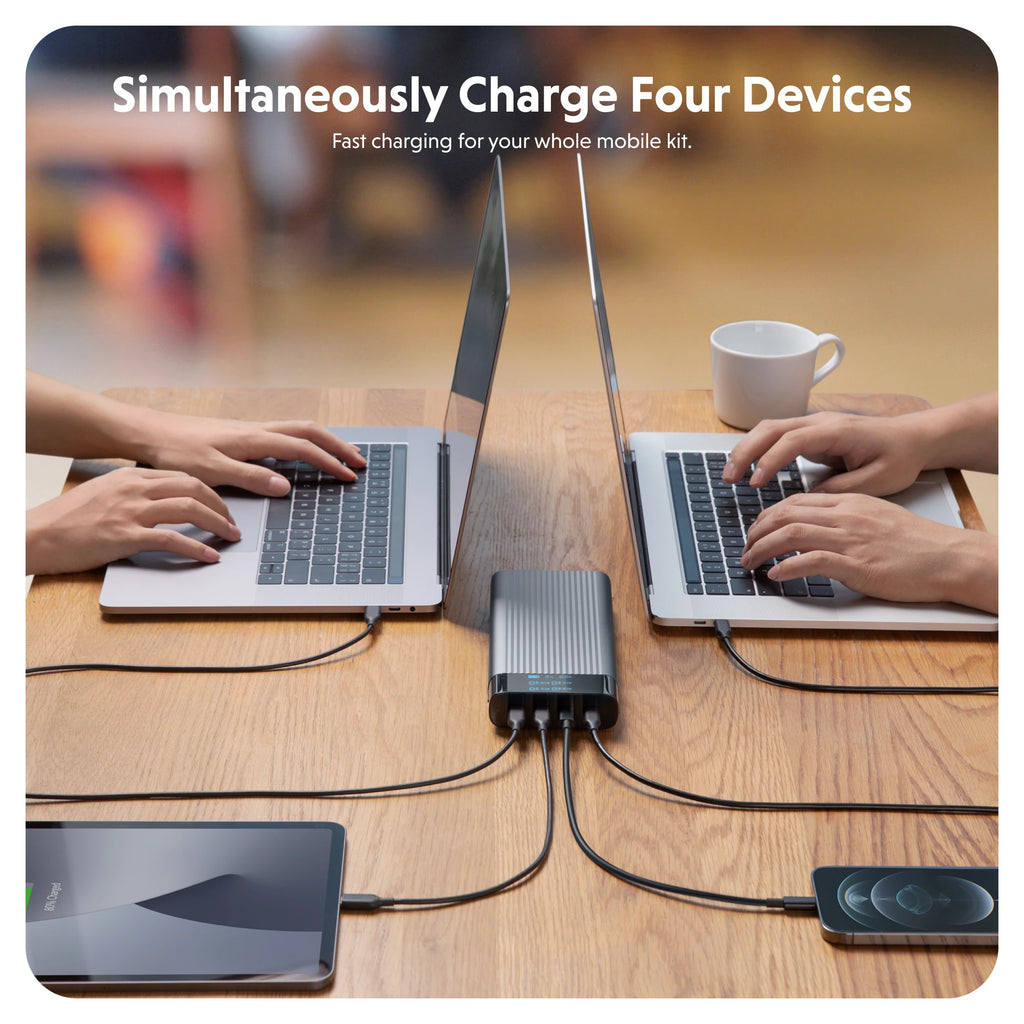 Simultaneously Charge Four Devices, fast charging for your whole mobile kit
