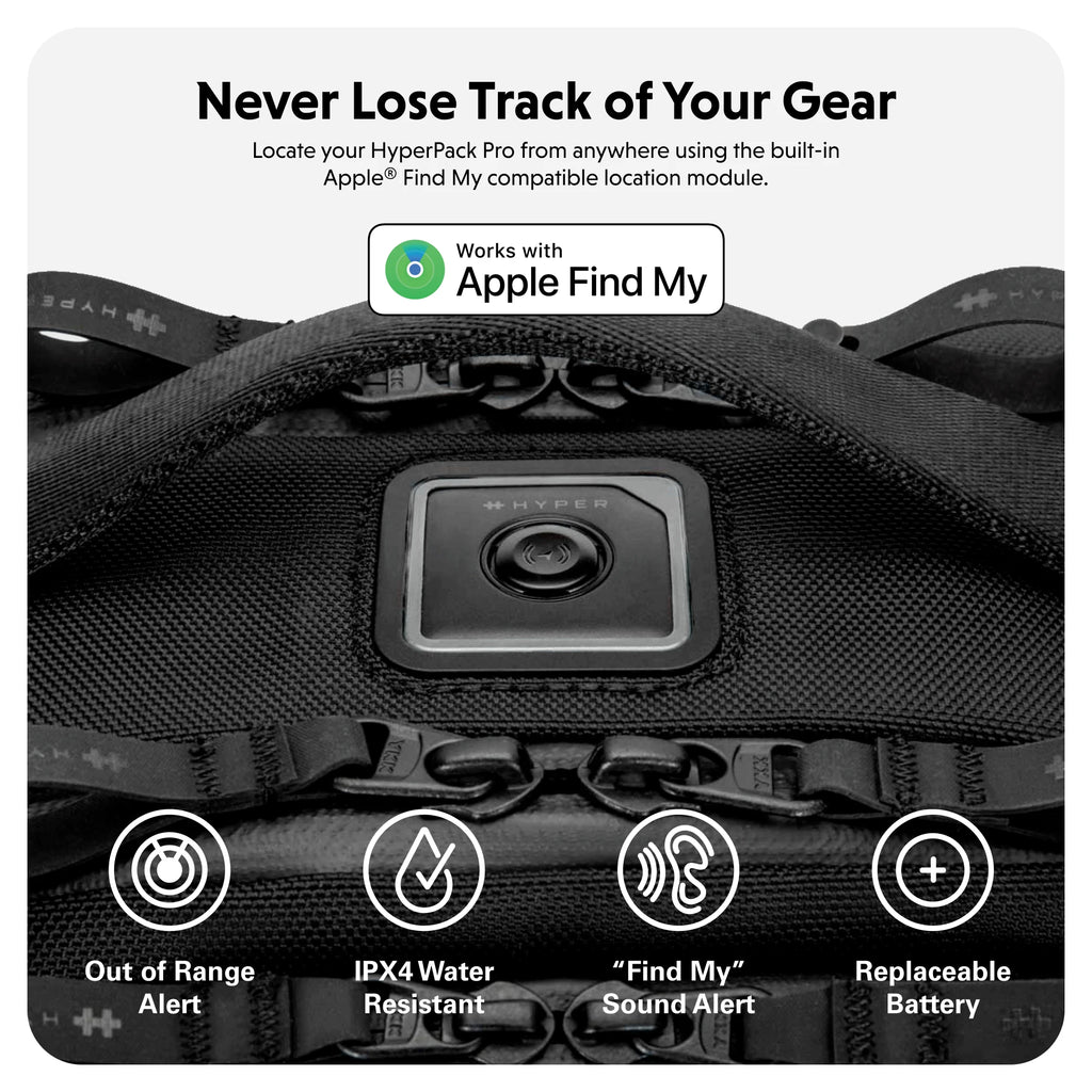 HyperPack Pro with Apple Find My Compatible Location Module
