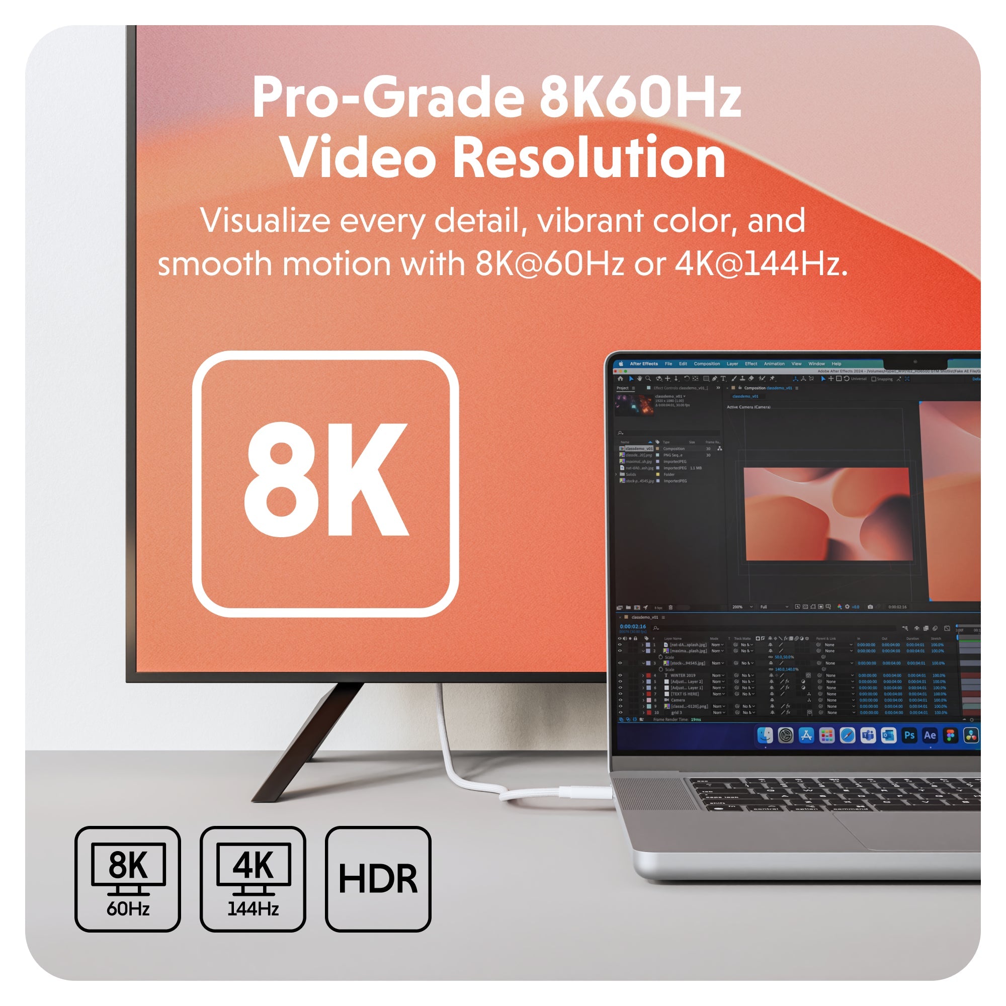 HyperDrive Next USB4 Type - C Performance Cable (1.2m/4ft) - HyperShop.com