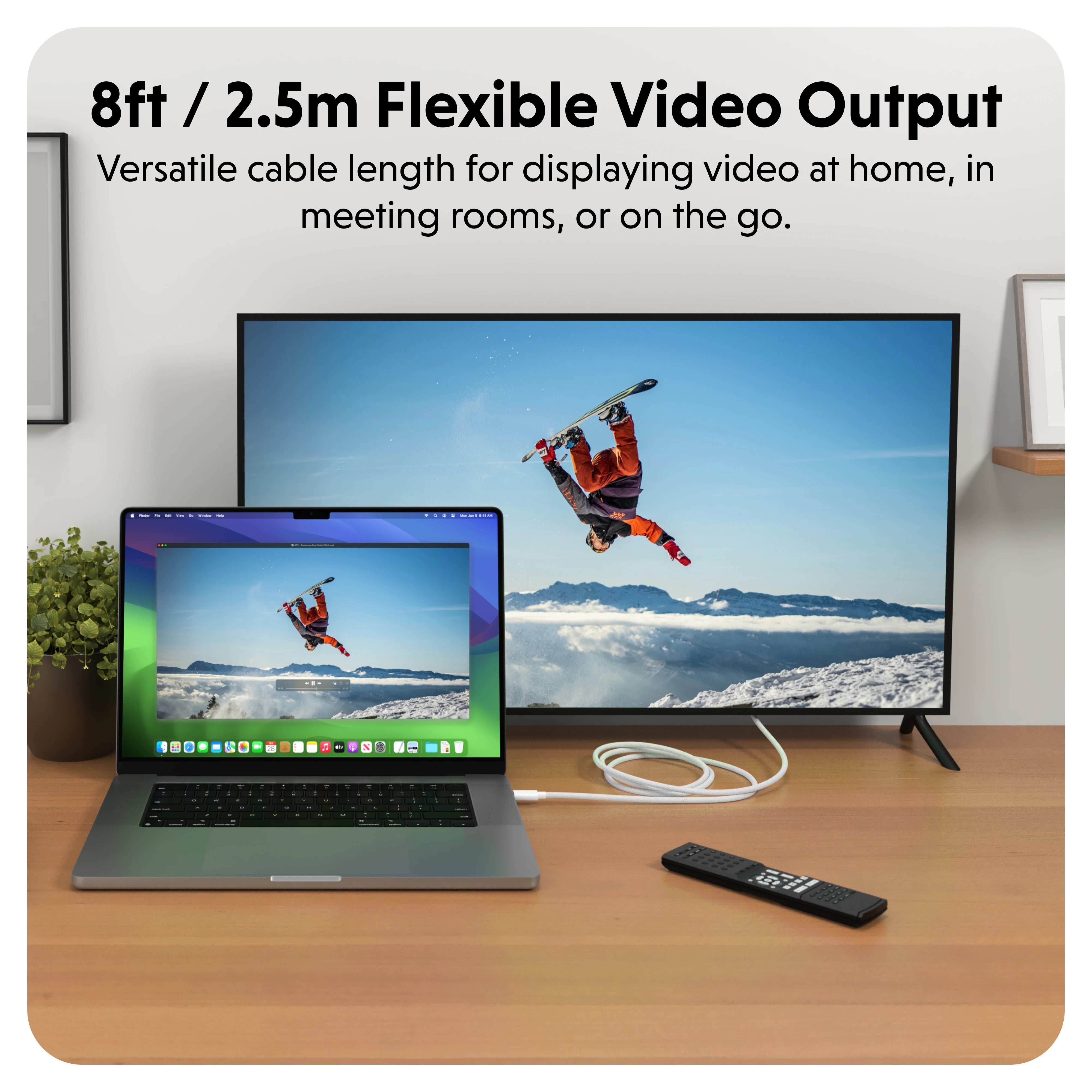 HyperDrive USB - C to HDMI 4K60Hz Cable (8ft/2.5m) - HyperShop.com