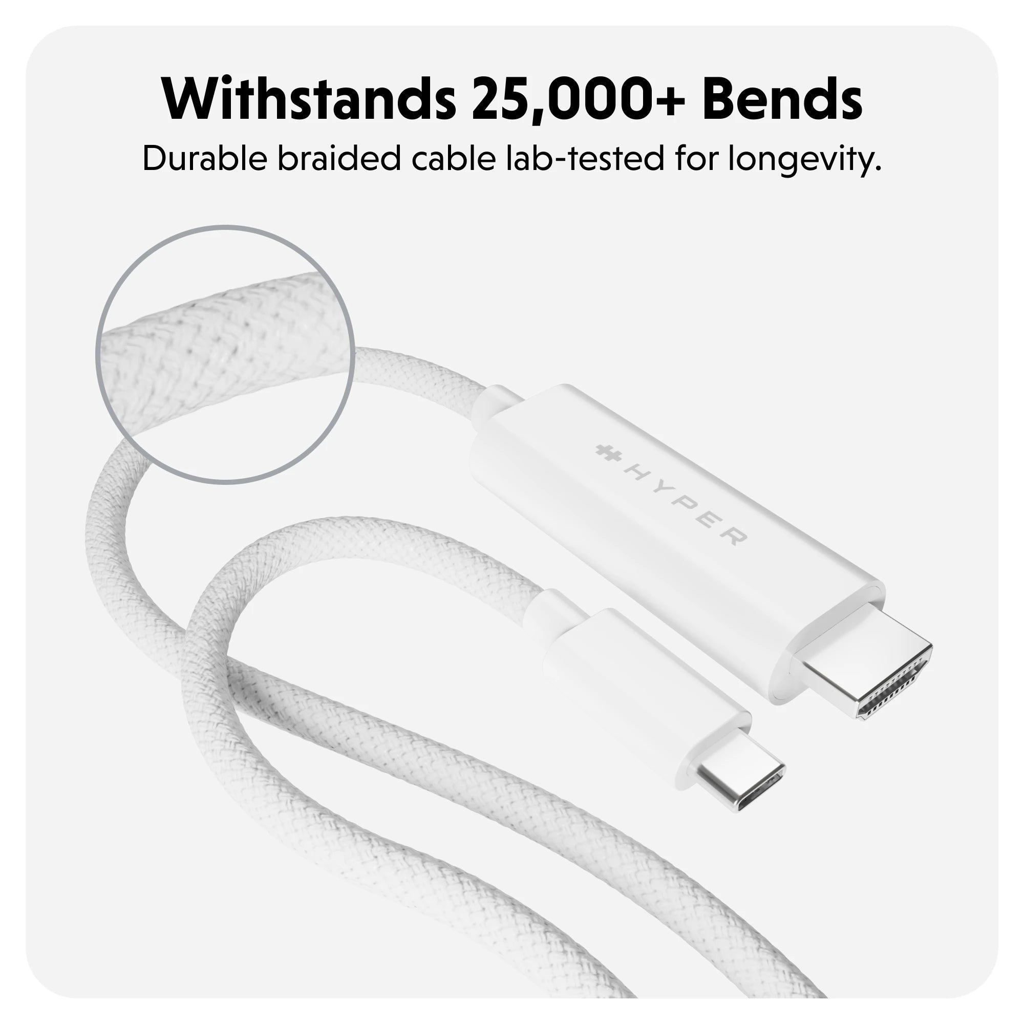 HyperDrive USB - C to HDMI 4K60Hz Cable (8ft/2.5m) - HyperShop.com