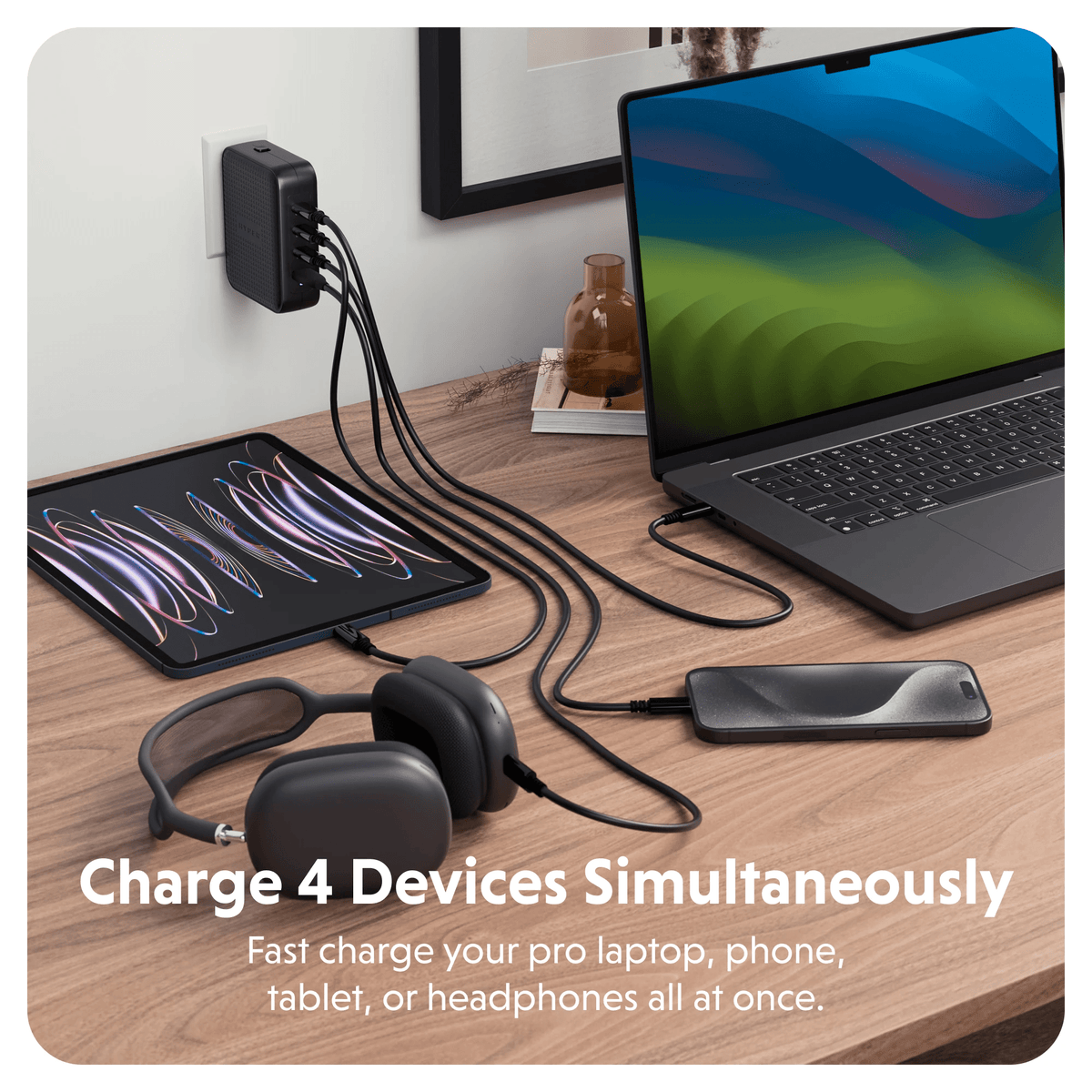 HyperJuice 145W USB - C GaN Travel Charger with 4 Ports - HyperShop.com
