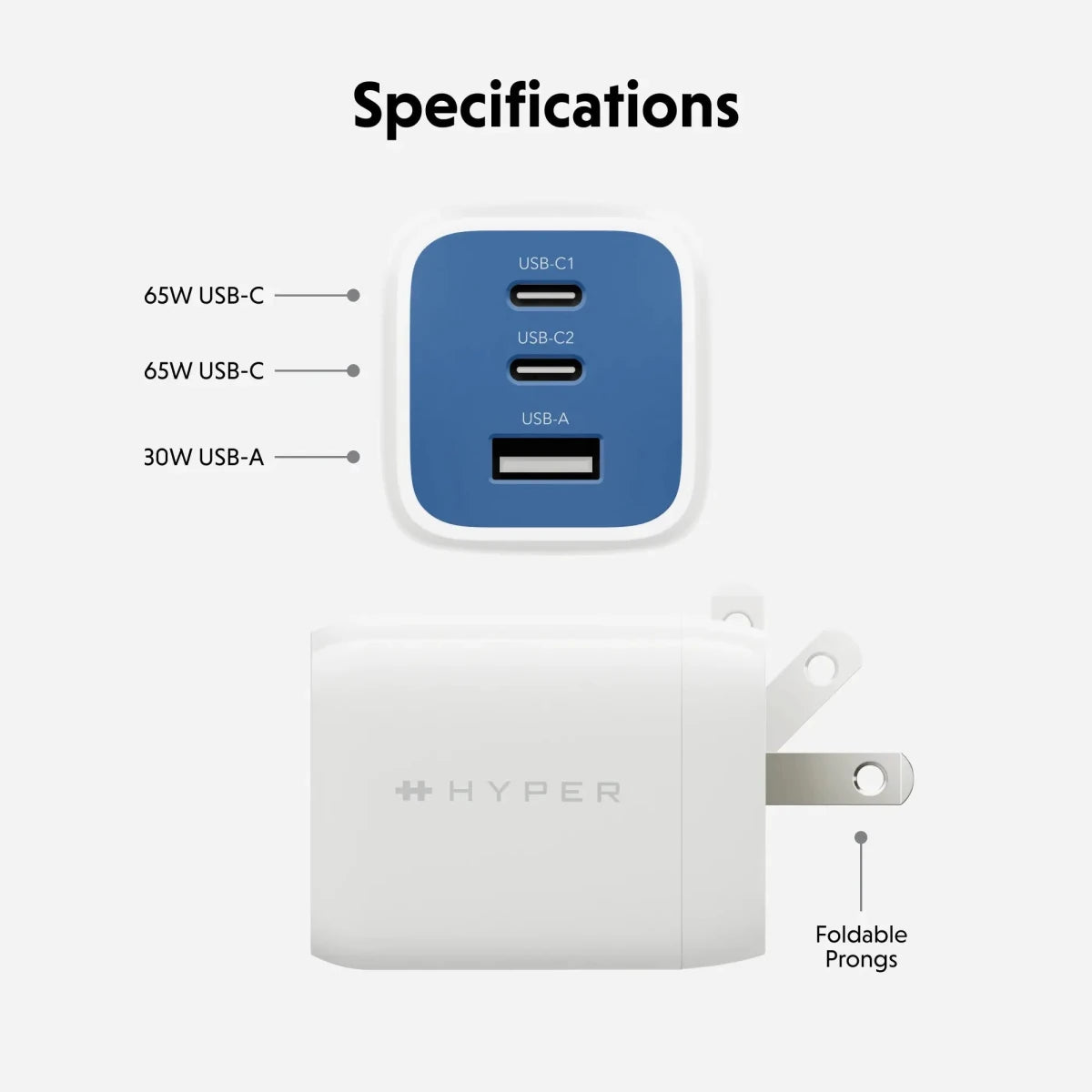 HyperJuice® Flex 65W GaN Charger - HyperShop.com