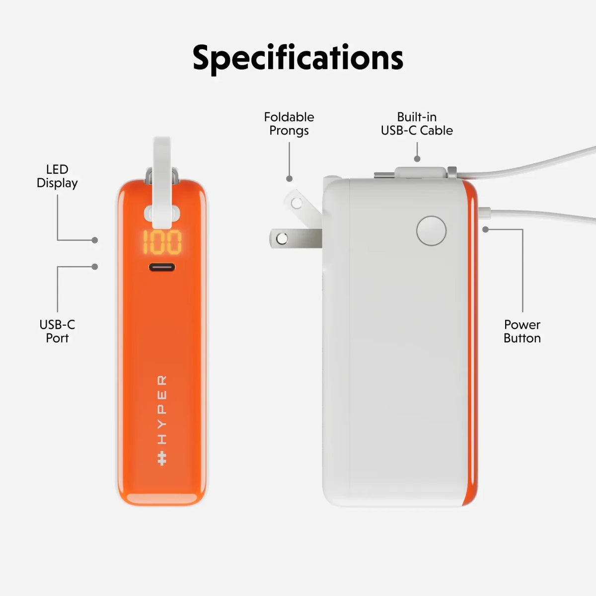 HyperJuice® Flex Mini 35W Power Bank & AC Charger - HyperShop.com