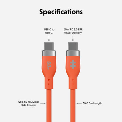 HyperJuice® Flex USB-C Silicone Charging Cable - HyperShop.com