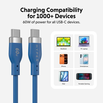 HyperJuice® Flex USB-C Silicone Charging Cable - HyperShop.com