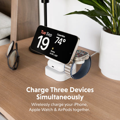 HyperJuice Qi2 3 - in - 1 Magnetic Charging Stand - HyperShop.com
