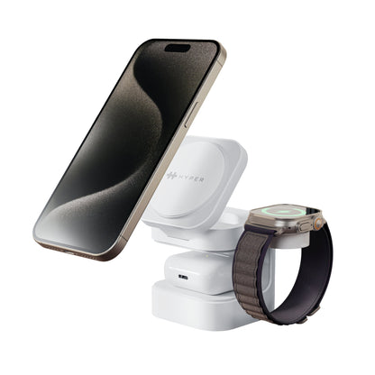 HyperJuice Qi2 3 - in - 1 Magnetic Charging Stand - HyperShop.com