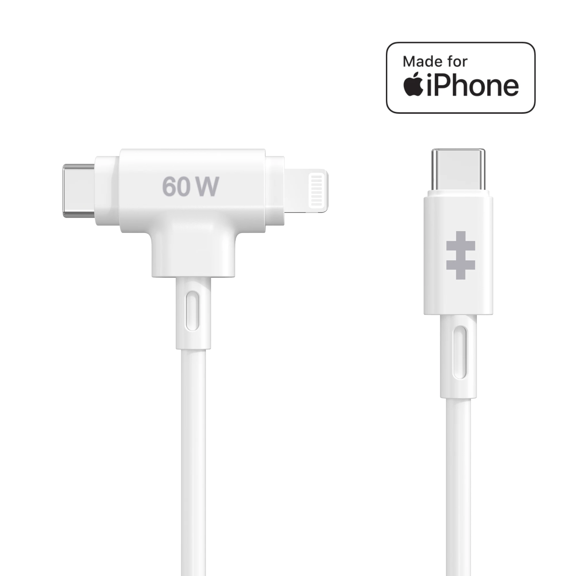 HyperJuice USB - C and Lightning Hybrid Silicone Cable (1.5m/5ft) - HyperShop.com