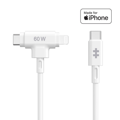 HyperJuice USB - C and Lightning Hybrid Silicone Cable (1.5m/5ft) - HyperShop.com