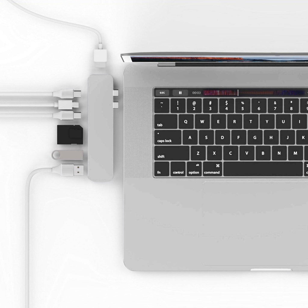  HyperDrive Mac USB C Hub Adapter, Multi-Port Hub MacBook Pro  2020 2019-2016, MacBook Air 8-in-2 Dongle w Thunderbolt 3, USB-C 100W PD,  4K HDMI, MiniDP, microSD/SD Card Reader, 2xUSB A 