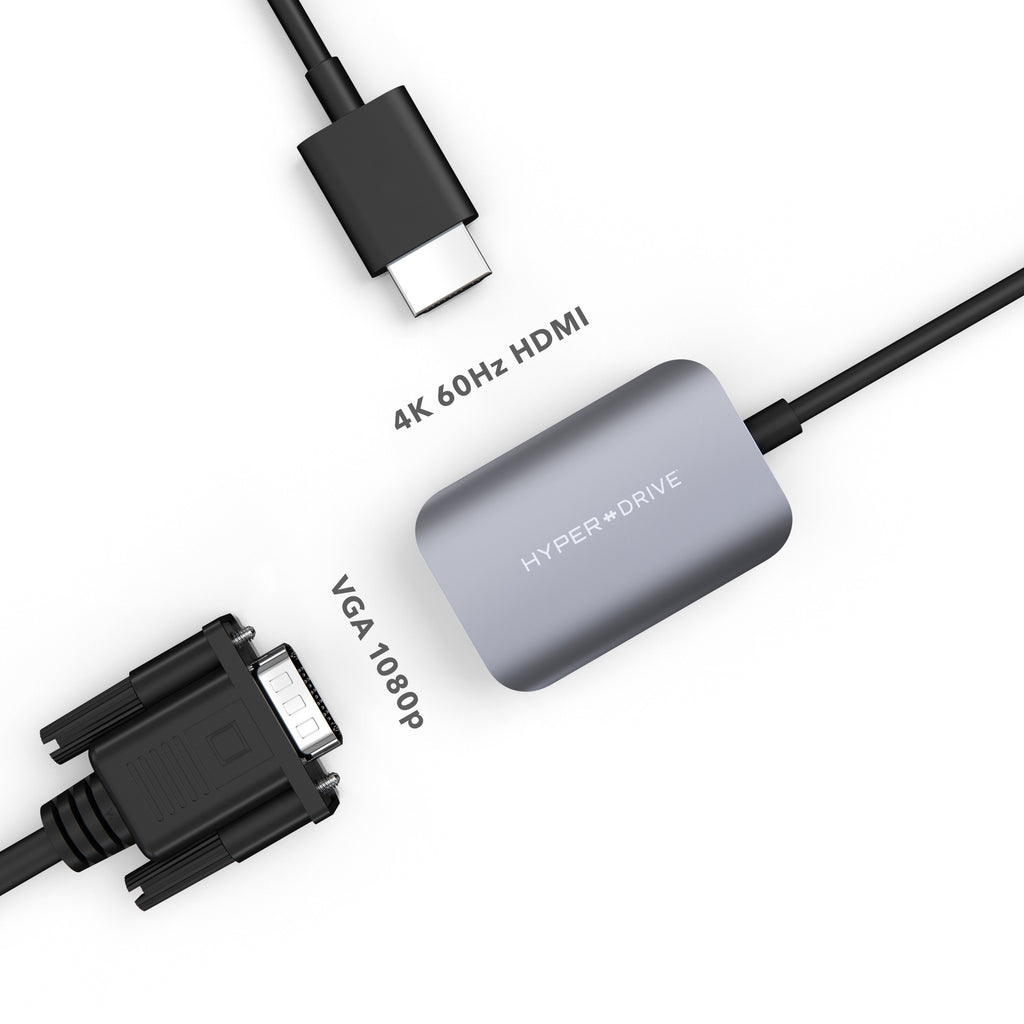 HyperDrive USB-C to HDMI and VGA Video Adapter